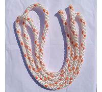 Trickle Net Hay Net Rope - Soft Braided Replacement Premium Rope for Hay Net - Soft and Strong Easy to Tie - Extra Long to Fit Any Hay Net - Material Polypropylene White Orange Fleck 3.4 Meters Approx