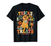Tricks are for Humans Treats Golden Retriever Halloween Value Graphic T-Shirt