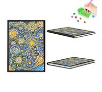 Tricks DIY 50 Pages A5 Partial Diamond Painting Notebook Special Shaped Crystal Paintings Notepad Wireless Strip 5D Crystal Art Painting Sketchbook for Study Home Office Art Drawing