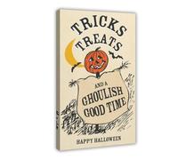 Tricks Treats Print Canvas Poster Bedroom Decor Landscape Office Room Decor Gift 20x30inch(50x75cm)