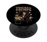 Tricks & Trumps Vintage Card Magic Illusionist PopSockets Adhesive PopGrip