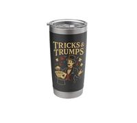 Tricks & Trumps Vintage Card Magic Illusionist Stainless Steel Insulated Tumbler