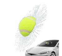 Tricky Broken Glass Sticker - 3D Prank Window Glass Ball Stickers, Tennis Ball Hit Window Sticker, Tennis Smashing, Funny Window Decal, Auto Windshield Decor for Car Styling SUVs Sedans