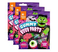 Tricky Treats Gummy Body Parts 120g x Pack of 3 - Strawberry - Ideal for Trick-or-treaters, Halloween Parties, or to Satisfy a Sweet Tooth This Spooky Season