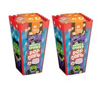 Tricky Treats Sweet and Spooky Popcorn Set 75g x Pack of 2 - the Halloween Themed Plastic Cup is Also Reusable - Simply Clean and Re-fill With Your Favourite Movie Snacks and Enjoy