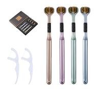 Tricleans Pro Advanced Toothbrush, Tri-Head Multi-Angle Cleaning Toothbrush, 3 Sided Toothbrushs 360° Clean, Super Soft Multi-Angle Cleaning for Adults and Youth (Four Colors A)