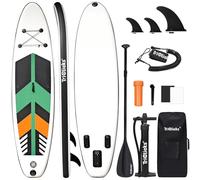 Triclicks 10.6ft/10ft Stand Up Paddle Boards Inflatable SUP Board Surfboard-Beginner's Kit, Adjustable Paddle, Air Pump With Pressure Guage, Fin, Repair Kit, Premium Leash, Rucksack (Style 13, 10ft)