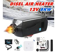 Triclicks 8KW Diesel Air Heater 12V Diesel Parking Heater Set With 10L Tank Remote Control LCD Display, Fast Heating Diesel Heater For Truck Boat Bus Car Trailer Motorhomes Vehicle