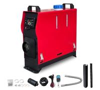 Triclicks Diesel Air Heater 12V 5KW-8KW All In One Fast Heating Parking Night Diesel Heater with LCD Display Remote Control For Campervan Car Truck Boat RV (8KW Red Single Hole, All-in-one)