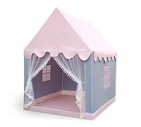 Triclicks Kids Teepee Play Tent Indian Children Wigwam Tipi Play House - Portable Princess Girls Tent for Indoor and Outdoor (Pink & Grey, 100x95x130cm)