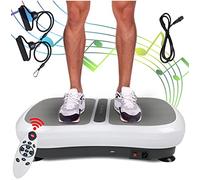 Triclicks Ultra Slim Vibration Plate, Vibration Exercise Machine, 180 Speed Levels Vibration Power Plate, Vibration Platform | Bluetooth Speaker | USB Music Player | 2 Training Bands | Remote Control