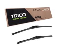 Trico Silicone Ceramic Automotive Replacement Windshield Wiper Blade, Ceramic Coated Silicone Super Premium All Weather includes 24 inch & 19 inch Beam blades (90-2419)