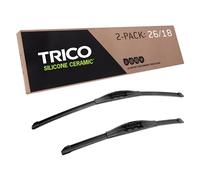 Trico Silicone Ceramic Automotive Replacement Windshield Wiper Blade, Ceramic Coated Silicone Super Premium All Weather includes 26 inch & 18 inch Beam blades (90-2618)