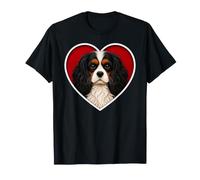 Tricolor Cavalier King Charles Spaniel Heart T-Shirt