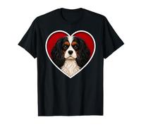 Tricolor Cavalier King Charles Spaniel Heart Value Graphic T-Shirt
