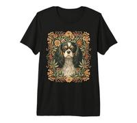 Tricolor Cavalier King Charles Spaniel Vintage Premium T-Shirt