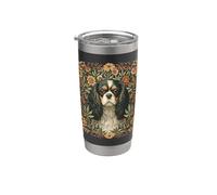 Tricolor Cavalier King Charles Spaniel Vintage Stainless Steel Insulated Tumbler