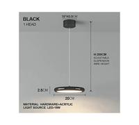 (Tricolor dimming, Golden-1) Light luxury restaurant pendant lamp Modern simple three-head bar pendant lamp Nordic minimalist round table dining hall lamp