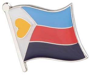 Tricolor Polyamory Polymory Polyamorous Pride Rights Non-monogamy Polyfidelity Rainbow LGBTQ Gay Queer Flag 0.66" Enamel Pin, 0.66 Inches, Enamel, enamel
