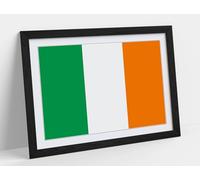 tricolour ireland flag Framed Wall Art Print Picture - A1 - Black Frame