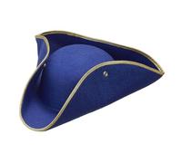 Tricorn Felt - Blue Pirate Hats Caps & Headwear for Fancy Dress Costumes Accessory
