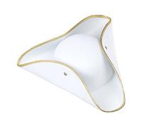 Tricorn Felt - White Pirate Hats Caps & Headwear for Fancy Dress Costumes Accessory
