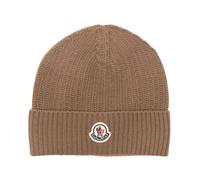 Tricot Wool Blend Beanie - male - Moncler - Accessories - Brown - ONE SIZE - Accessories ONE SIZE