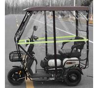 Tricycle Cover, Adult Tricycle Cover Electric Tricycle Covers, Strong UV Protection & Windproof, Waterproof, Breathable and Portable Vehicle Protection(Brown)