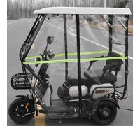 Tricycle Cover, Adult Tricycle Cover Electric Tricycle Covers, Strong UV Protection & Windproof, Waterproof, Breathable and Portable Vehicle Protection(White)