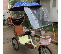Tricycle Cover, All-Season Tricycle Clothing, Tricycle Frame Canopy, Easy Entry and Exit Cover, for Outdoor Riding, Rain Sun UV Dust Wind Proof(Blue)