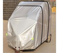 Tricycle Cover, Outdoors Indoors Dust Wind Proof Anti-UV 3 Wheeled Bike Cover, Lock Holes and Storage Bag, with Night Reflective, Waterproof and All-Weather(Silver,220 * 120cm/89 * 47in)