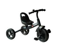 Tricycle Metal Black 74x49x55cm 3-Wheel Adjustable Seat 18+ Months Splash Guard