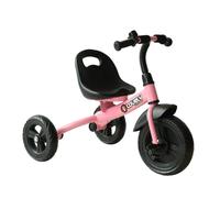 Tricycle Metal Toddler Ride-On Pink 74x49x55cm 2-Seat Adjustable 18+ Months EN71
