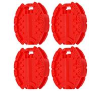 Tricycle Pedals Red Replacement Pair 2 Pairs Abs for Bikes | Slip Resistant, Rounded Edges, Tool Free Install, Outdoor Riding, Nonslip Texture, Smooth Finish