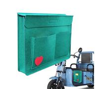 Tricycle Storage Bag, Tricycle Bag, Flat Shape Tricycle Bag | Portable Carrier Strap-On Pouch Separable Large Vehicle Front Storage Organizer for Battery Courier, green, 説明を参照してください, See Description