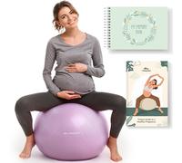 Trideer Pregnancy Ball - Exercise & Yoga Ball for Labor, Maternity & Postpartum Recovery, Eco-Friendly, Non-Latex, Includes Pregnancy Guide & Baby Memory Book