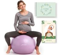 Trideer Pregnancy Ball - Exercise & Yoga Ball for Labor, Maternity & Postpartum Recovery, Eco-Friendly, Non-Latex, Includes Pregnancy Guide & Baby Memory Book