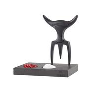 TRIDENS Special Edition Hand Finished Ergonomic Brute Stainless Fork, / 6.5-in with Paperstone Base, 100 Made in France, Black, Steel, Onyx, 165mm