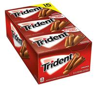 Trident Cinnamon Sugar Free Chewing Gum 14 Stick Pack Box of 15 Packs