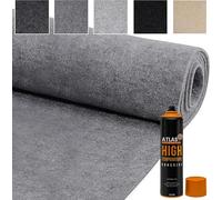 Trident Distributions 4 Way Super Stretch Lining Carpet for Camper Van Motorhome Car Vehicle Interior Including Heat Resistant Carpet Lining Glue, Campervan Accessories, Black 2m x 2m
