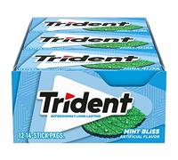 Trident Chewing Gum Mint Bliss - Sugar Free with Xylitol - 14 Sticks, 39 g