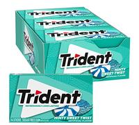Trident Chewing Gum Minty Sweet Twist - Sugar Free with Xylitol - 14 Sticks (39 g)