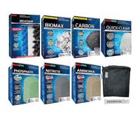 Trident Nova 306/307 Filter Media Canister Filter Maintenance & Replacement Filter Media Kit, with Mesh Bags(Quick Clear, BioFoam, Nitrite/Phosphate/Ammonia Remover, Carbon, Biomax)