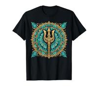 Trident of Poseidon in Mandala Art Style Christmas T-Shirt