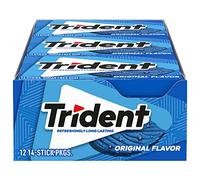 Trident Original Flavor Sugar Free Gum - with Xylitol - 12 Packs (168 Pieces Total)
