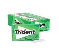 Trident Spearmint Sugar Free Chewing Gum with Xylitol 14 Sticks pack of 12