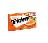 Trident Sugar Free Chewing Gum Tropical Twist Flavor 14 Sticks, 26 G