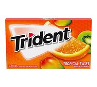 Trident Tropical Twist Sugar Free Chewing Gum, 14 Count (1 Piece)