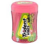 Trident Vibes SOUR PATCH KIDS Watermelon Sugar Free Gum, 40 Piece Bottle