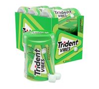 Trident Vibes Spearmint Rush Sugar Free Gum, 6 Bottles of 40 Pieces (240 Total Pieces)